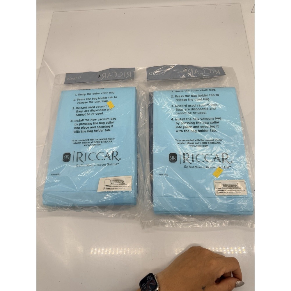 2 Packs Vacuum cleaner bags Riccar RSL-6 TYPE F SupraLite models - Picture 6 of 6